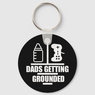 Dads Getting Grounded Logo Keychain