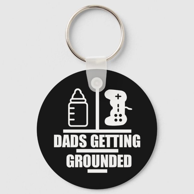 Dads Getting Grounded Logo Keychain (Front)