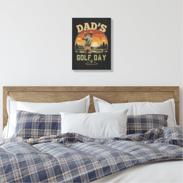 Dad's Golf Day Canvas Print (Insitu(Bedroom))