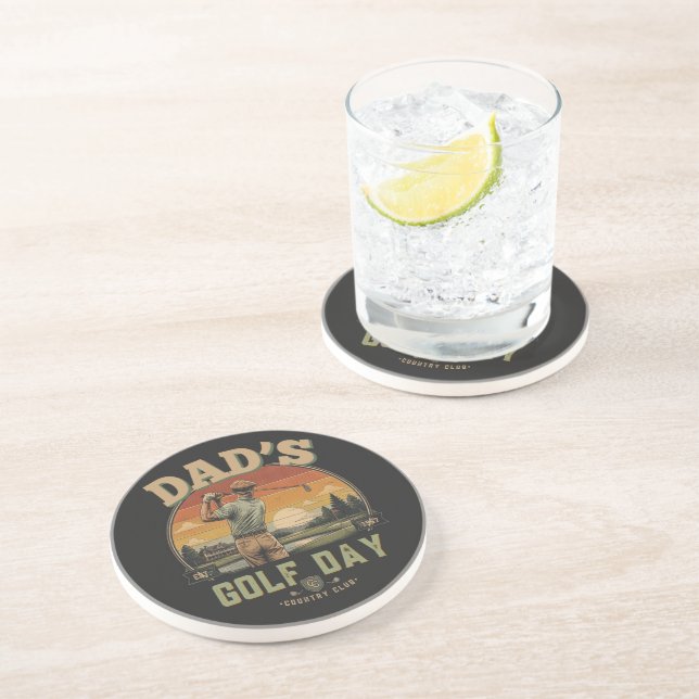 Dad's Golf Day Coaster (Side)