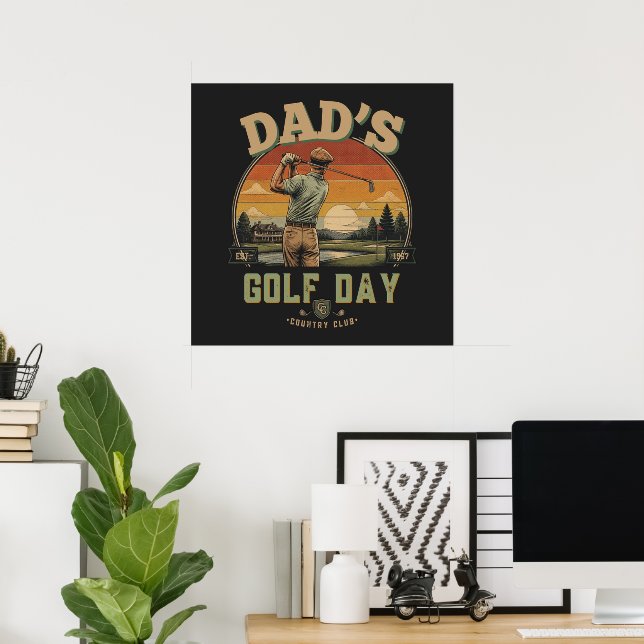 Dad's Golf Day Poster (Home Office)