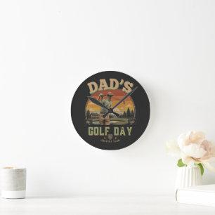 Dad's Golf Day Round Clock