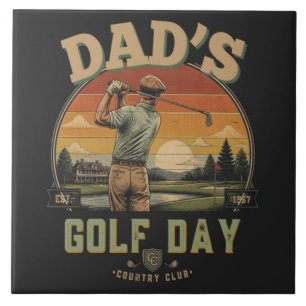 Dad's Golf Day Tile