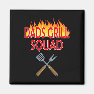Dads Grill Squad Funny Bbq Father's Day Magnet