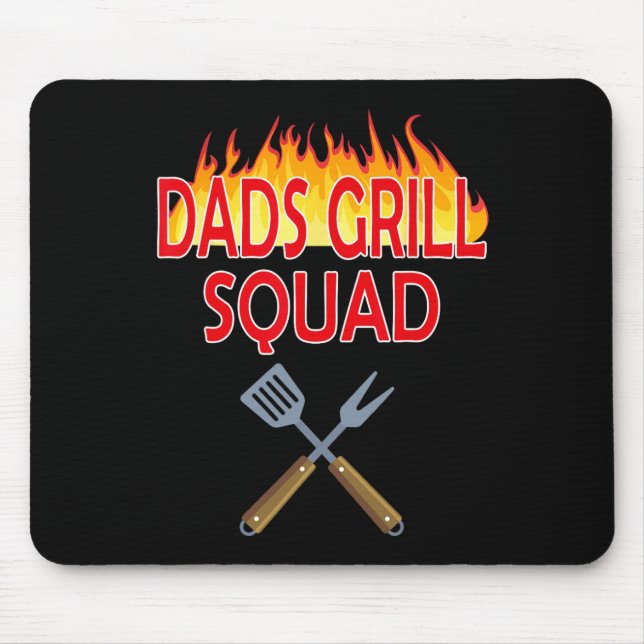 Dads Grill Squad Funny Bbq Father's Day  Mouse Pad (Front)
