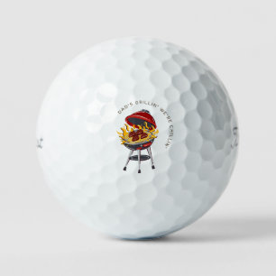 'Dad's Grillin', We're Chillin' Classic BBQ Funny Golf Balls