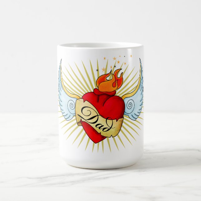 Dad's Heart Coffee Mug (Center)