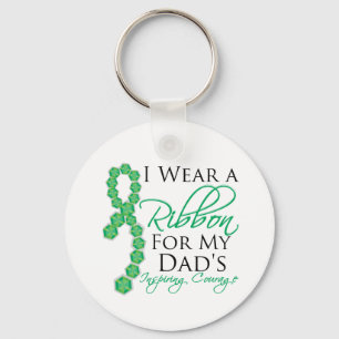 Dad's Inspiring Courage - Liver Cancer Keychain
