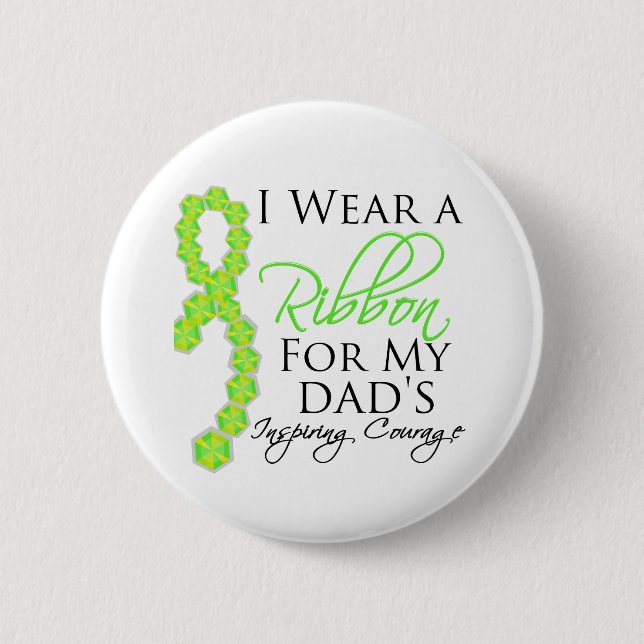 Dad's Inspiring Courage - Lymphoma 2 Inch Round Button (Front)