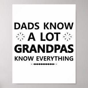 Dads Know A Lot Grandpas Know Everything Papa Fath Poster