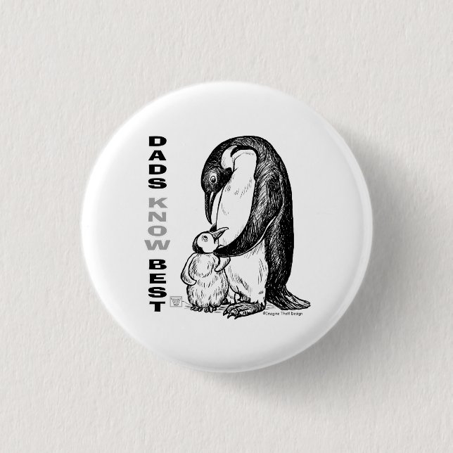Dads Know Best 1 Inch Round Button (Front)