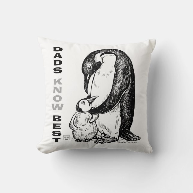 Dads Know Best Throw Pillow (Front)
