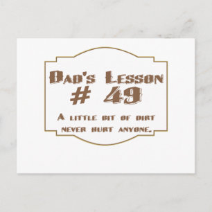 Dad's lesson #49: postcard