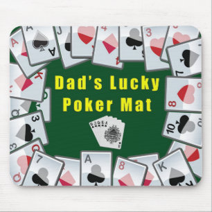 dads lucky poker mat mouse pad