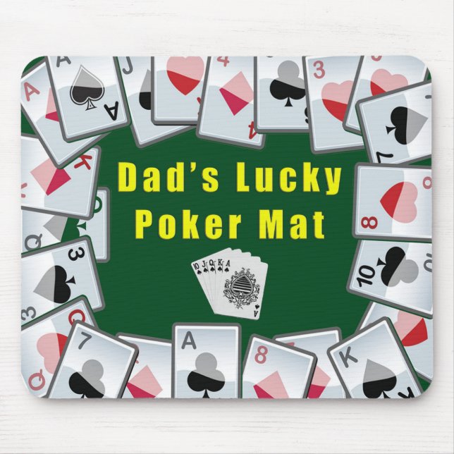 dads lucky poker mat mouse pad (Front)