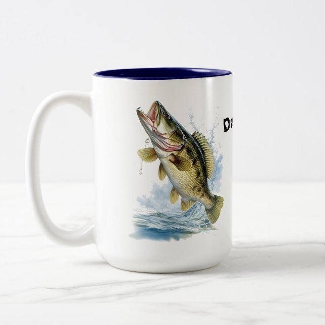 Dad's Mug with Bass 15oz Mug (Left)