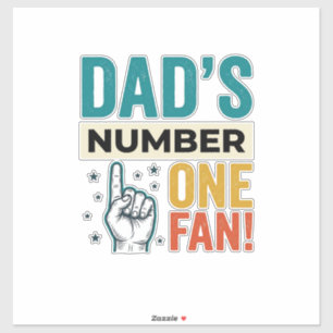 Dad's Number One Fan Vintage Family Design_1