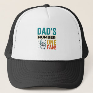 Dad's Number One Fan Vintage Family Design_1 Trucker Hat