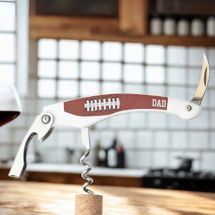 Dads Personalized American Football Corkscrew