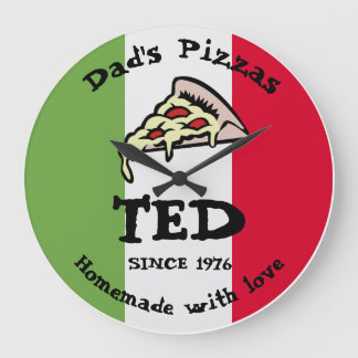 Dad's Pizzas Large Clock