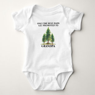 Dads Promoted to Grandpa Pine Tree Father's Day Baby Bodysuit