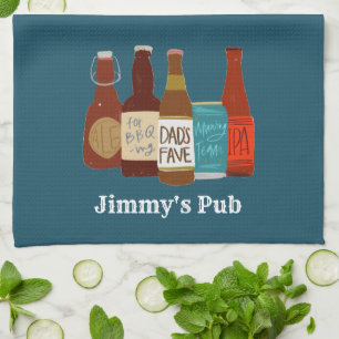 Dad's Pub Personalized Kitchen Towel