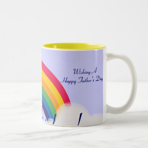 Dad's Rainbow!-Customize Two-Tone Coffee Mug