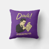 Dads: Refusing To Ask Directions Throw Pillow (Back)