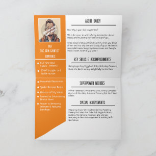 Dad's Resume: A Funny & Heartwarming Father's Day  Thank You Card