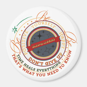 Dad's Rules Circular Badge Magnet