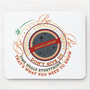 Dad's Rules Circular Badge Mouse Pad
