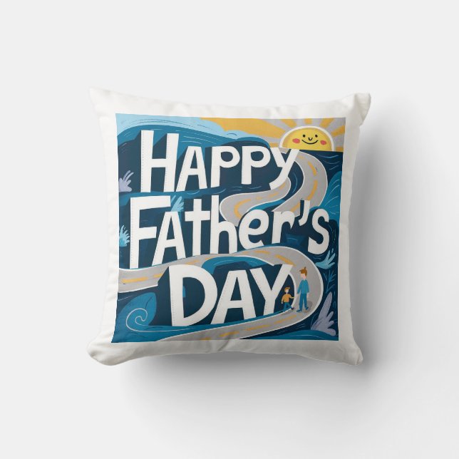 Dad's Special Spot Throw Pillow (Front)