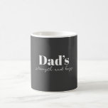 Dad's Strength and Hugs - Father's Day Gift |  Coffee Mug<br><div class="desc">Celebrate the love, power, and protection only a father can give with this "Dad's Strength and Hugs" Personalized Mug – a heartwarming and practical gift for Father’s Day. Featuring bold yet comforting design elements, this mug is a daily reminder of the strong, loving bond between father and child. Customize it...</div>