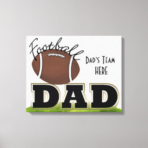 Dad's Team Wrapped Canvas