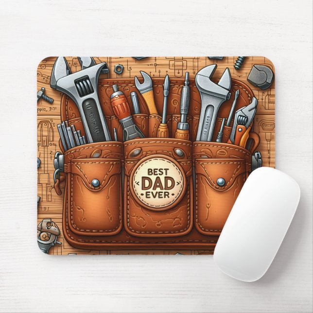 Dad's Toolbelt Mouse Pad (With Mouse)