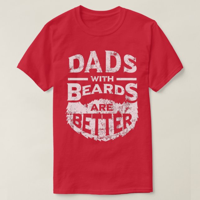 Dads with Beards are Better Distressed Long Sleeve T-Shirt (Design Front)