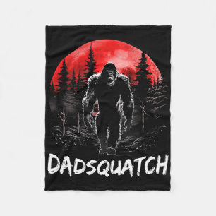 Dadsquatch Funny Bigfoot Dad Sasquatch Yeti Gift F Fleece Blanket
