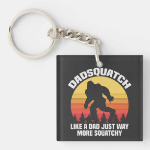 Dadsquatch Like A Dad Funny Squatch Father Day Keychain
