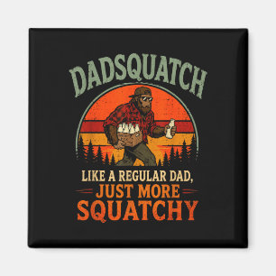 Dadsquatch retro bigfoot like a regular dad more magnet