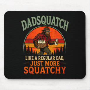 Dadsquatch retro bigfoot like a regular dad more mouse pad