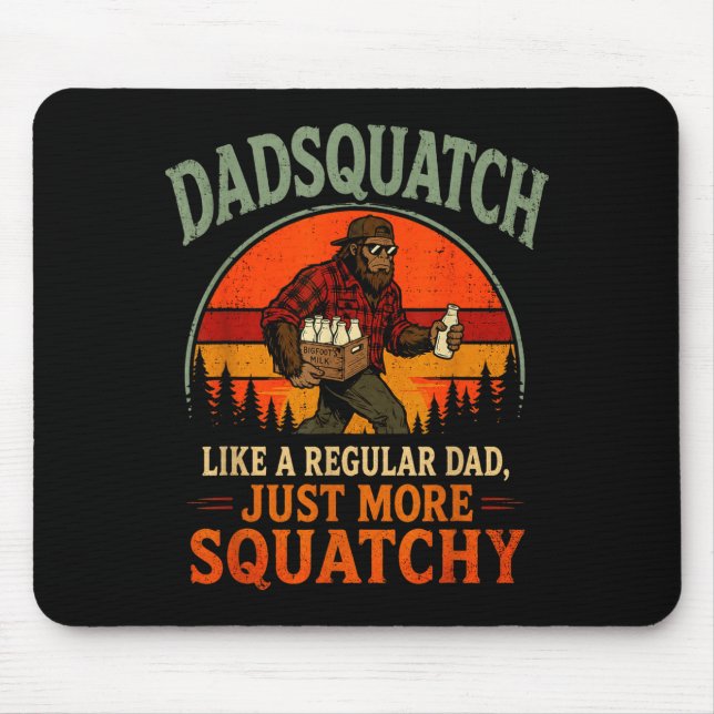Dadsquatch retro bigfoot like a regular dad more mouse pad (Front)
