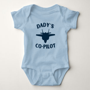 Dady's Co Pilot  Baby Bodysuit