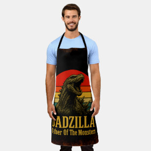 Dadzilla Father Of The Monsters Fathers Day Apron