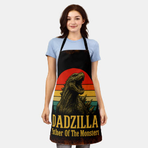 Dadzilla Father Of The Monsters Fathers Day Apron
