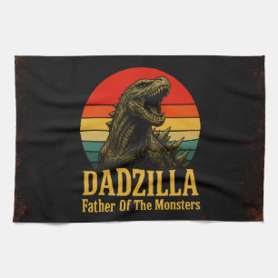Dadzilla Father Of The Monsters Fathers Day Kitchen Towel