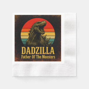Dadzilla Father Of The Monsters Fathers Day Napkin
