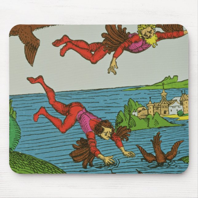 Daedalus and Icarus, 15th century Mouse Pad (Front)