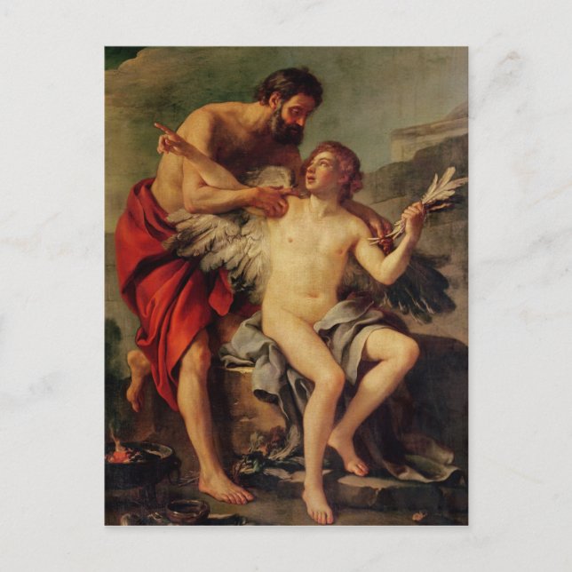 Daedalus Attaching Icarus' Wings, c.1754 Postcard (Front)