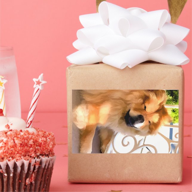 DAEJA À LA PLAGE Stickers Rectangle (Fête)