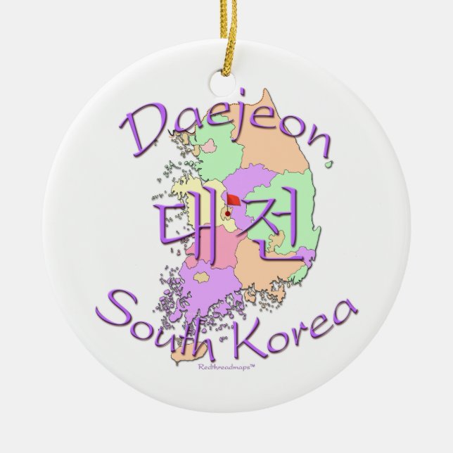 Daejeon South Korea Ceramic Ornament (Front)